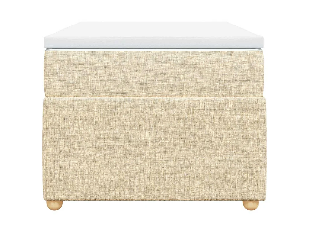 Boxspring met matras stof crèmekleurig 80x200 cm