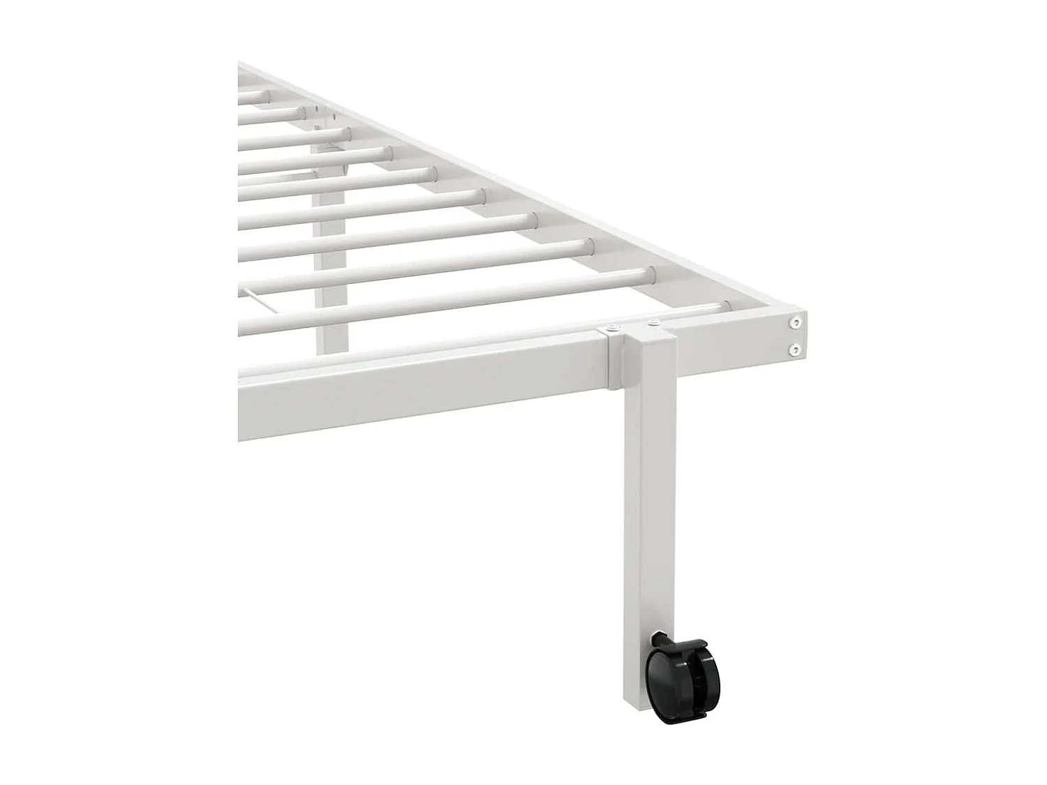 Cadre de lit pliable sans matelas blanc 80x200 cm acier