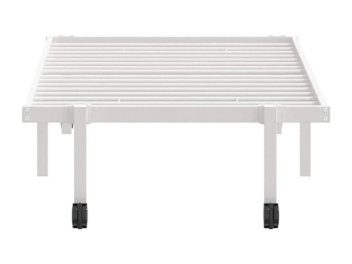 Bedframe zonder matras opvouwbaar 80x200 cm staal wit