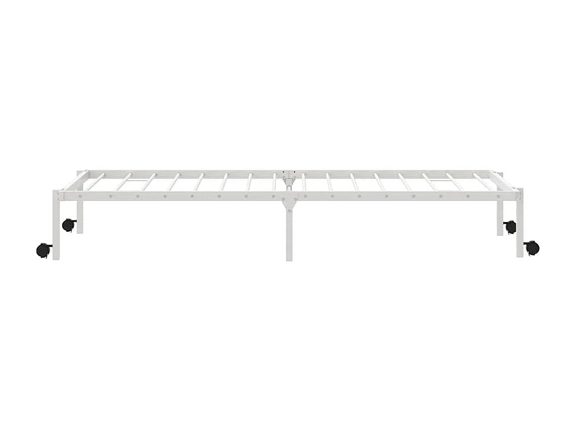 Bedframe zonder matras opvouwbaar 80x200 cm staal wit