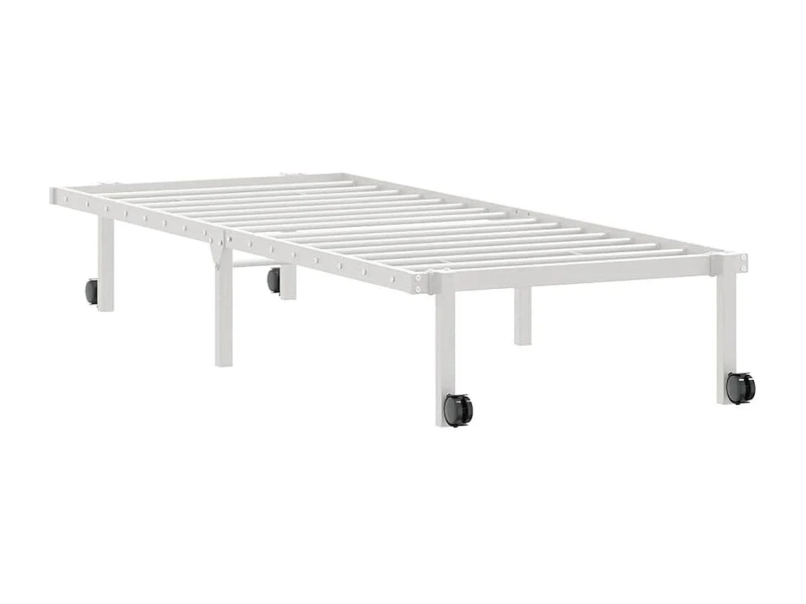 Bedframe zonder matras opvouwbaar 80x200 cm staal wit