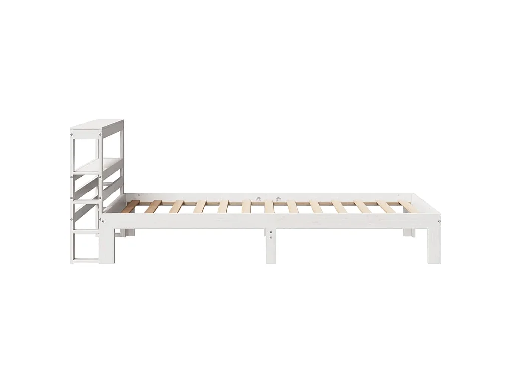 Estrutura cama c/ cabeceira 75x190 cm pinho maciço