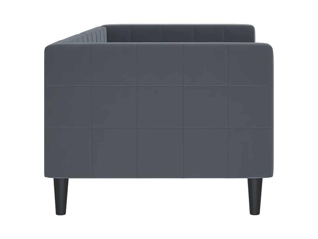 Slaapbank 80x200 cm fluweel donkergrijs