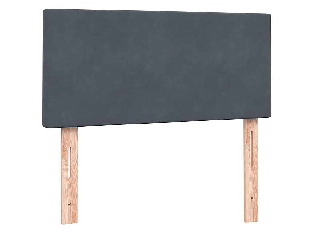Boxspringbett mit Matratze Dunkelgrau 80x210 cm Samt