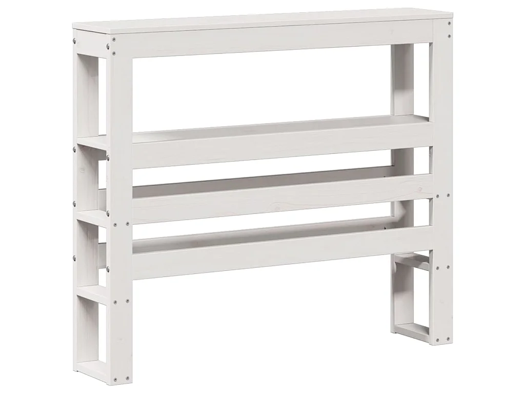 Cadre de lit sans matelas blanc 75x190 cm bois de pin massif