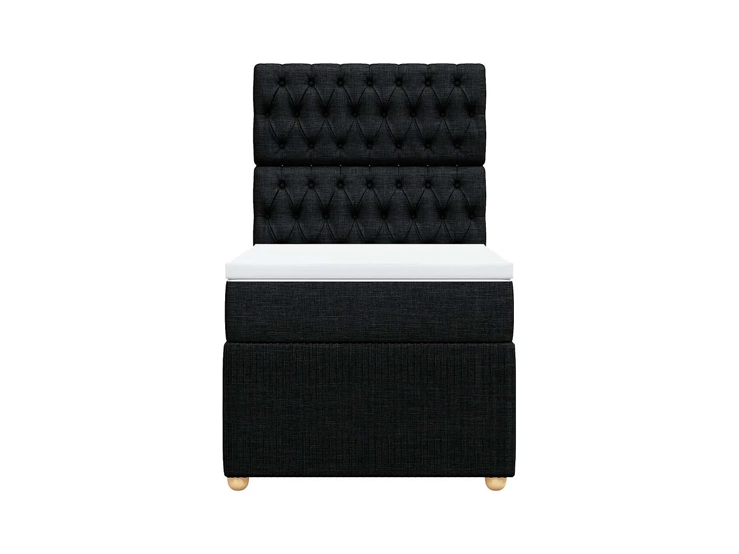 Boxspring met matras stof zwart 80x200 cm