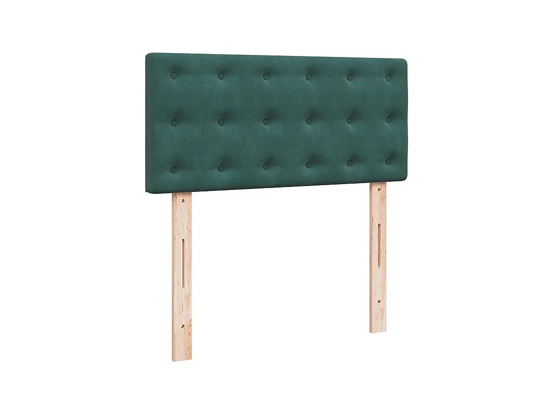 Ottoman-Bett mit Matratze Dunkelgrün 80x200 cm Samt