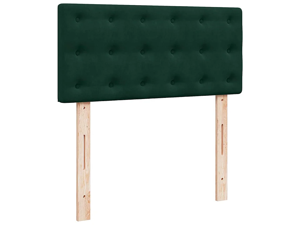 Estructura de cama otomana con colchón terciopelo verde oscuro