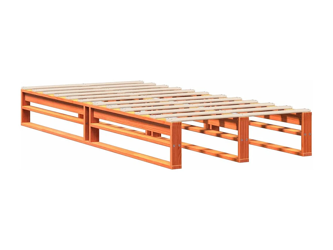 Letto senza Materasso Marrone Cera 75x190 cm in Legno di Pino