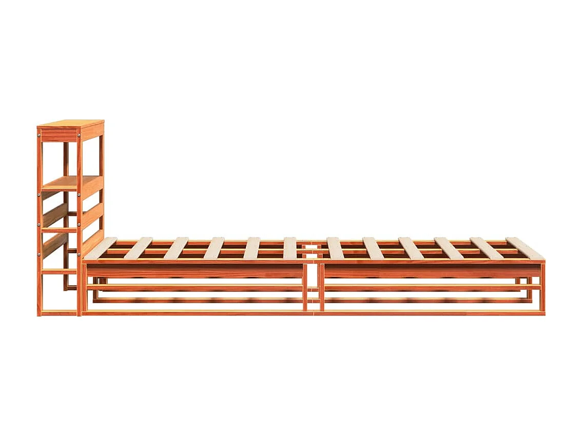 Letto senza Materasso Marrone Cera 75x190 cm in Legno di Pino