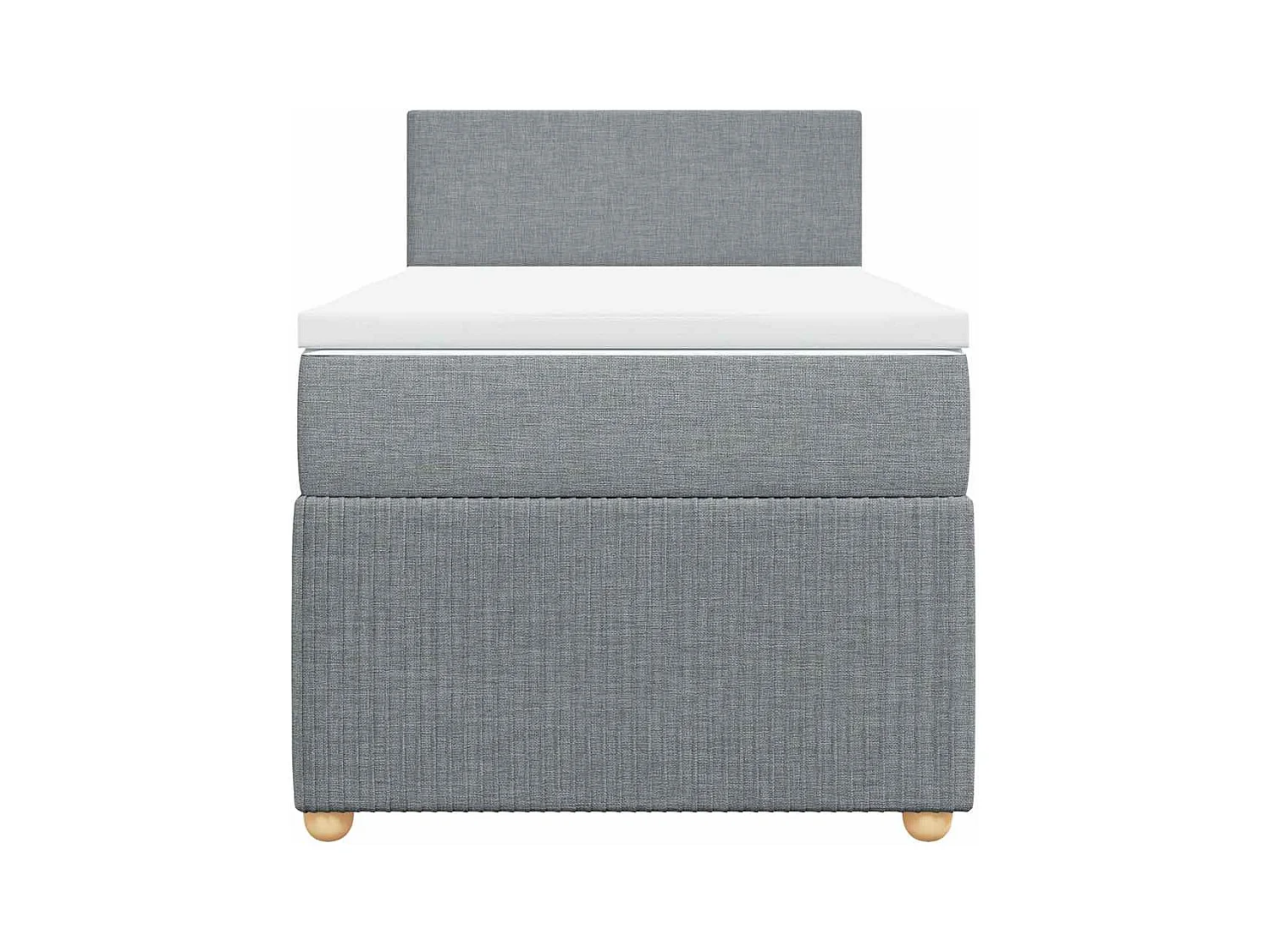 Giroletto a Molle con Materasso Grigio Chiaro 80x200 cm Tessuto