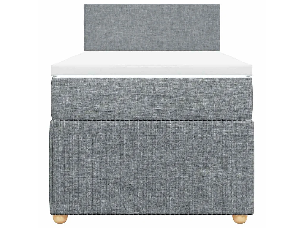 Sommier à lattes de lit avec matelas gris clair 80x200 cm tissu
