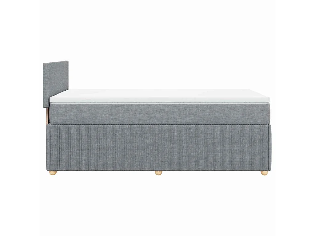 Sommier à lattes de lit avec matelas gris clair 80x200 cm tissu
