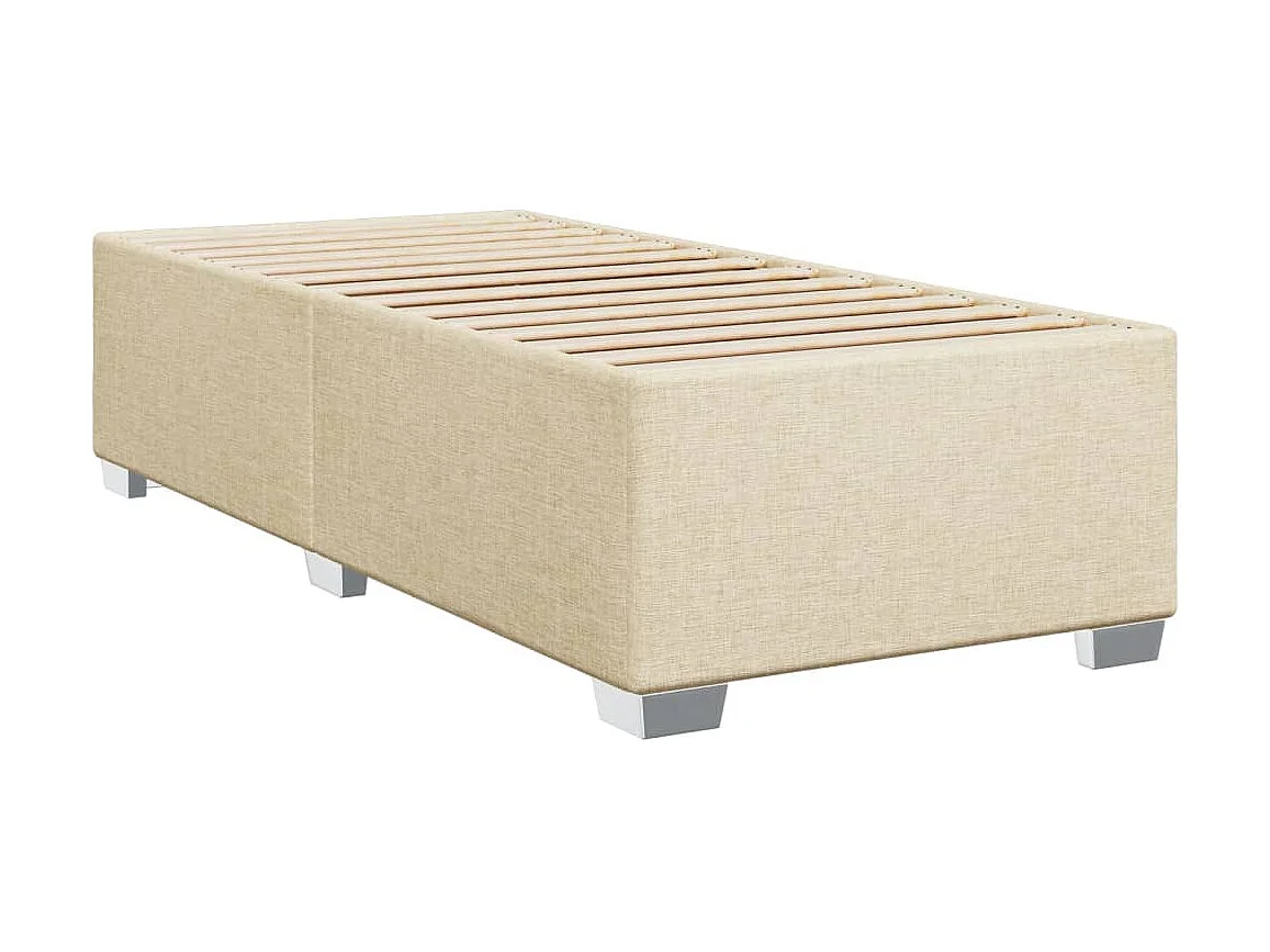 Boxspringbett mit Matratze Creme 80x200 cm Stoff