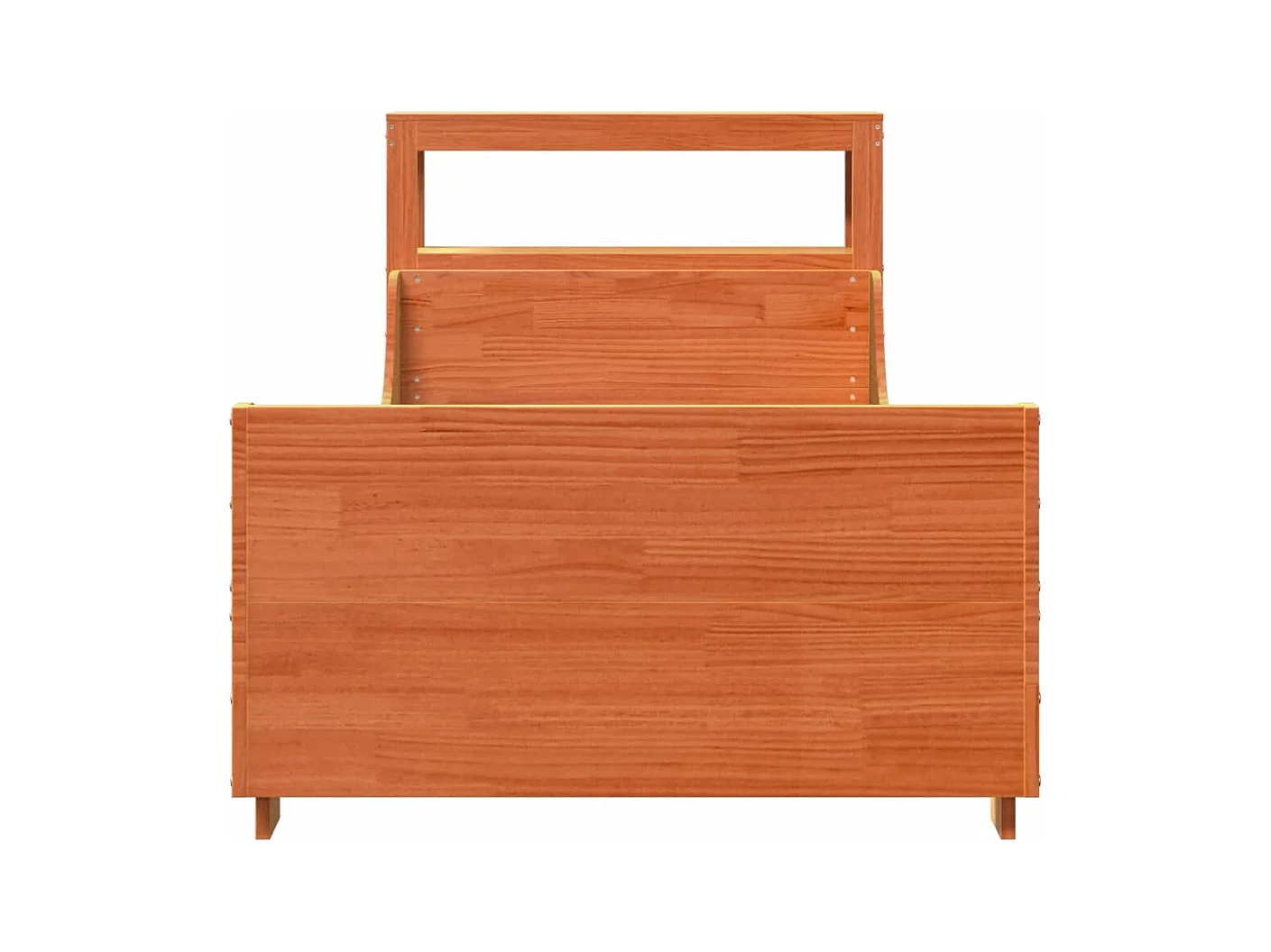 Cadre de lit sans matelas cire marron 75x190 cm bois pin massif