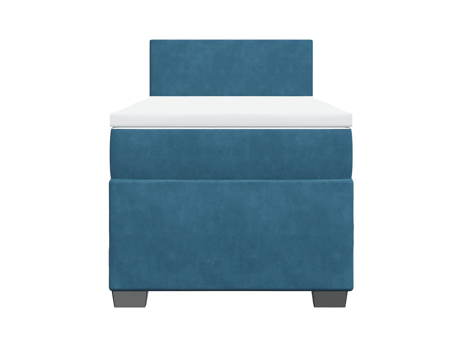 Boxspring met matras fluweel donkerblauw 80x200 cm