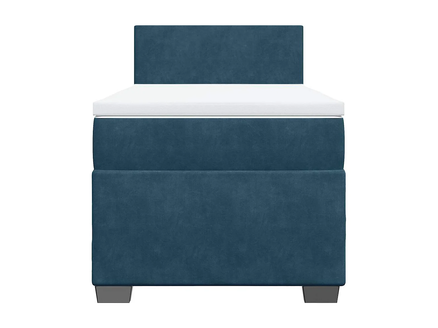 Sommier à lattes de lit et matelas Bleu foncé 80x200 cm Velours