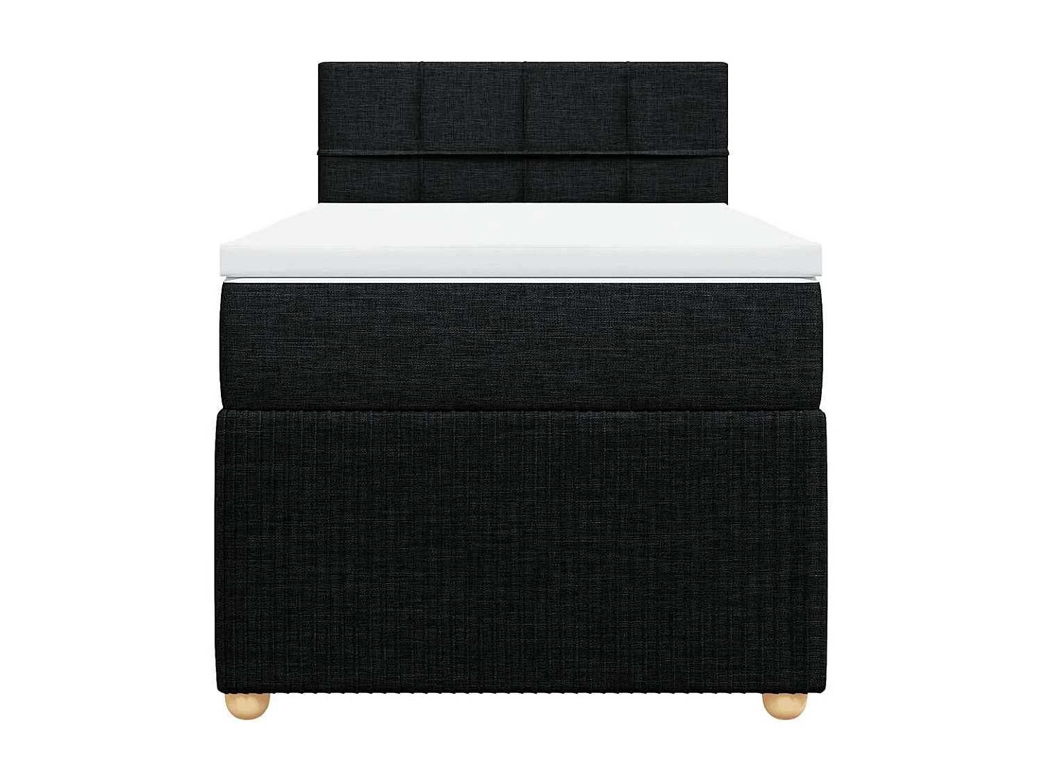 Sommier à lattes de lit et matelas Noir 80x200 cm Tissu