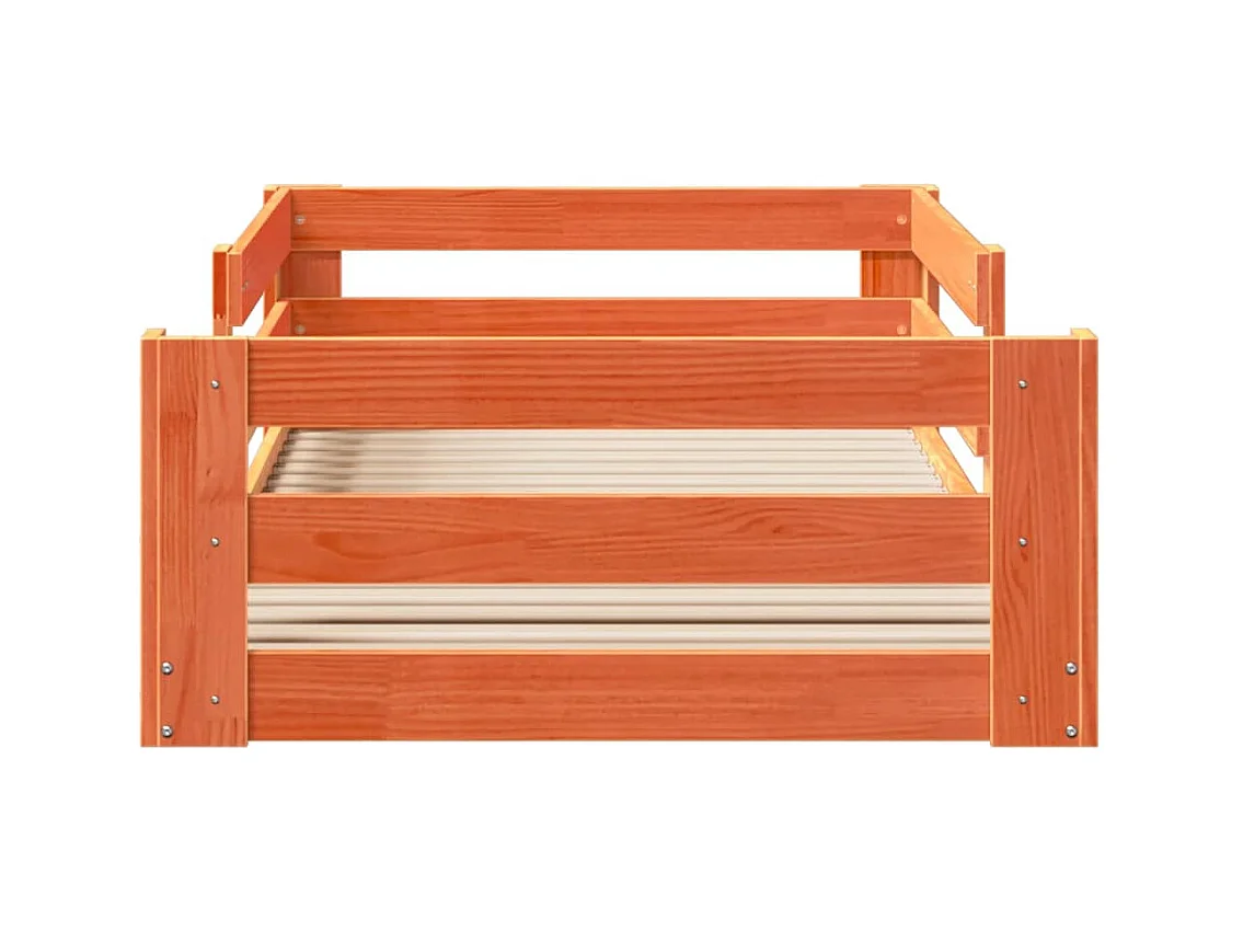 Cadre de lit sans matelas cire marron 80x160 cm bois pin massif