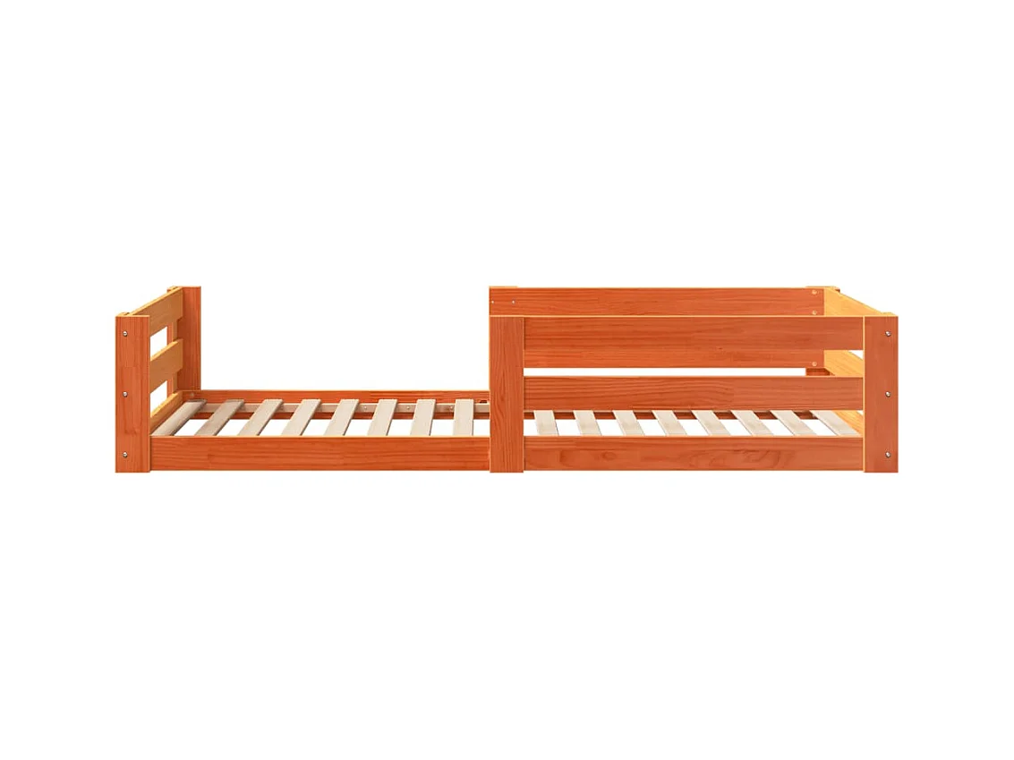 Massivholzbett ohne matratze Wachsbraun 80x160 cm kiefernholz
