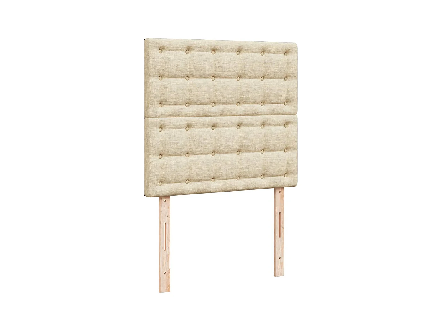 Boxspringbett mit Matratze Creme 80x200 cm Stoff