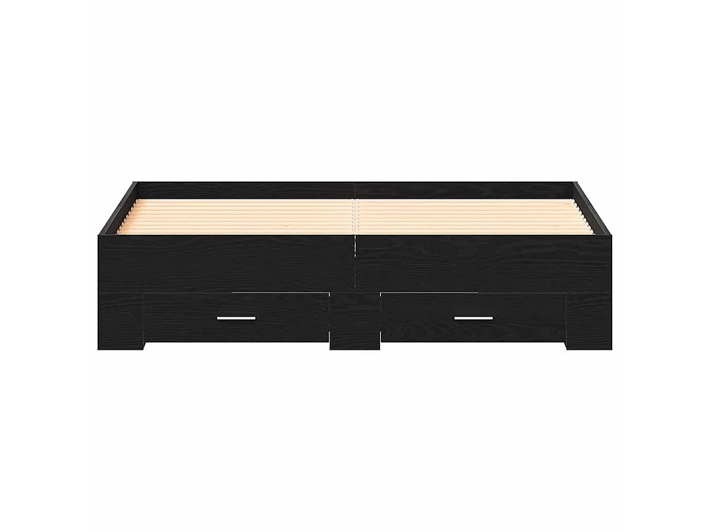 Cadre de lit Chêne noir 135 x 190 cm Bois d'ingénierie