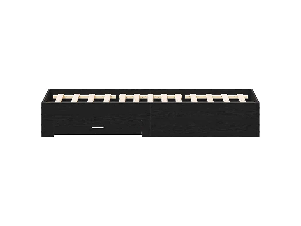 Cadre de lit Chêne noir 135 x 190 cm Bois d'ingénierie