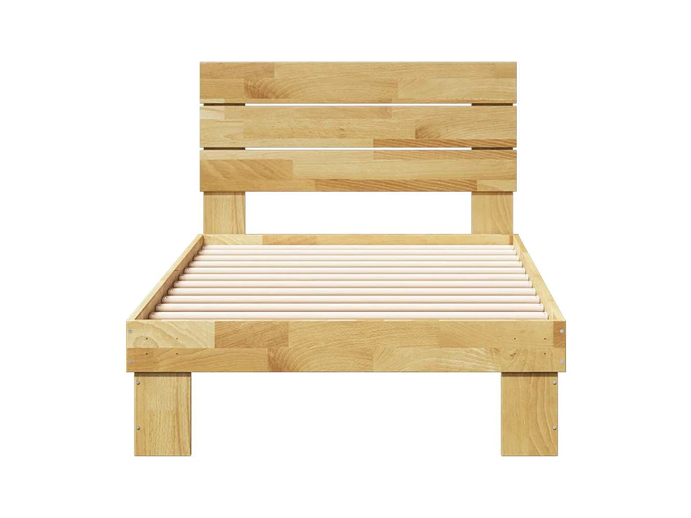 Massivholzbett mit Kopfteil ohne Matratze 80x200 cm Eichenholz