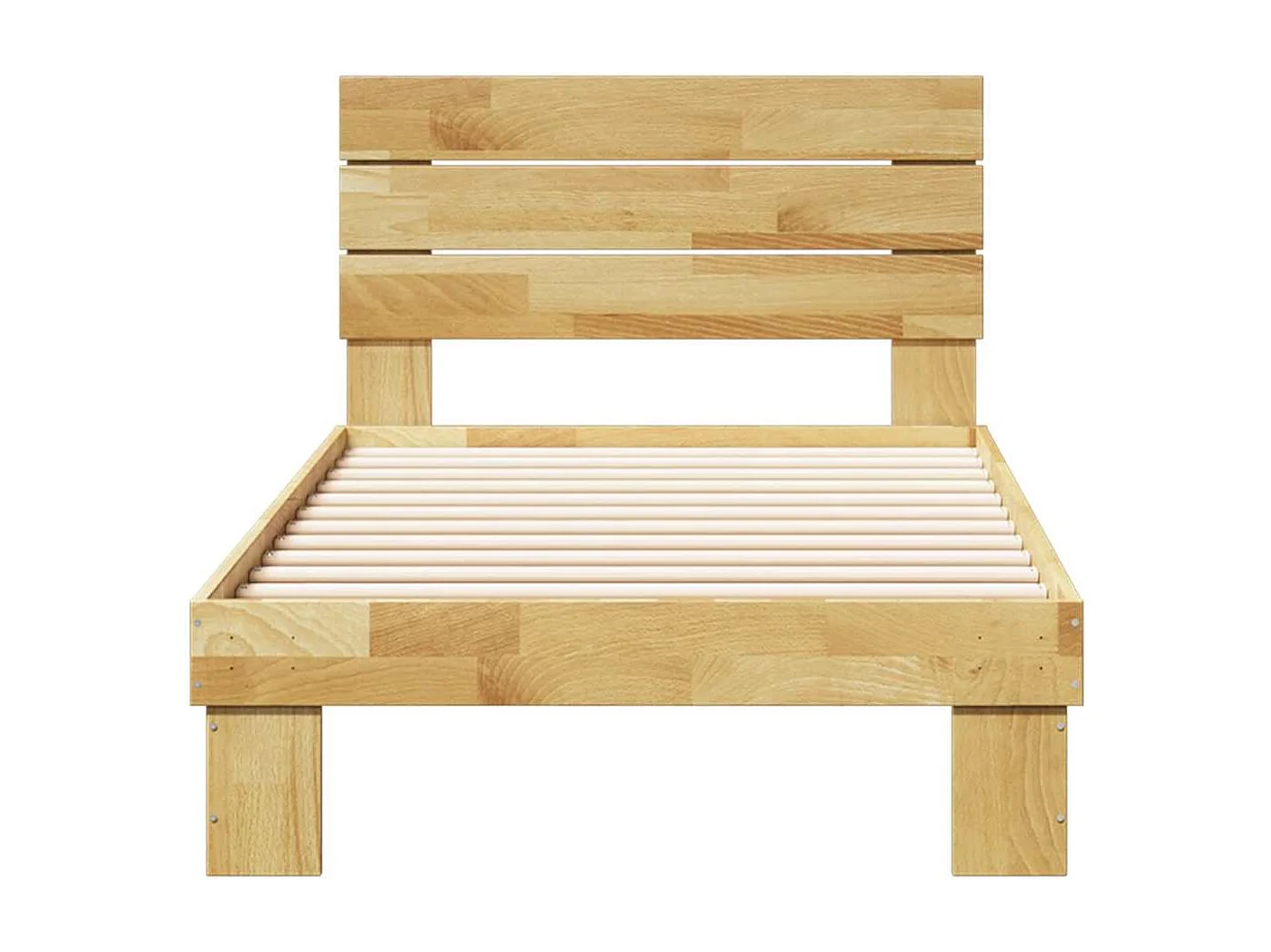 Massivholzbett mit Kopfteil ohne Matratze 80x200 cm Eichenholz