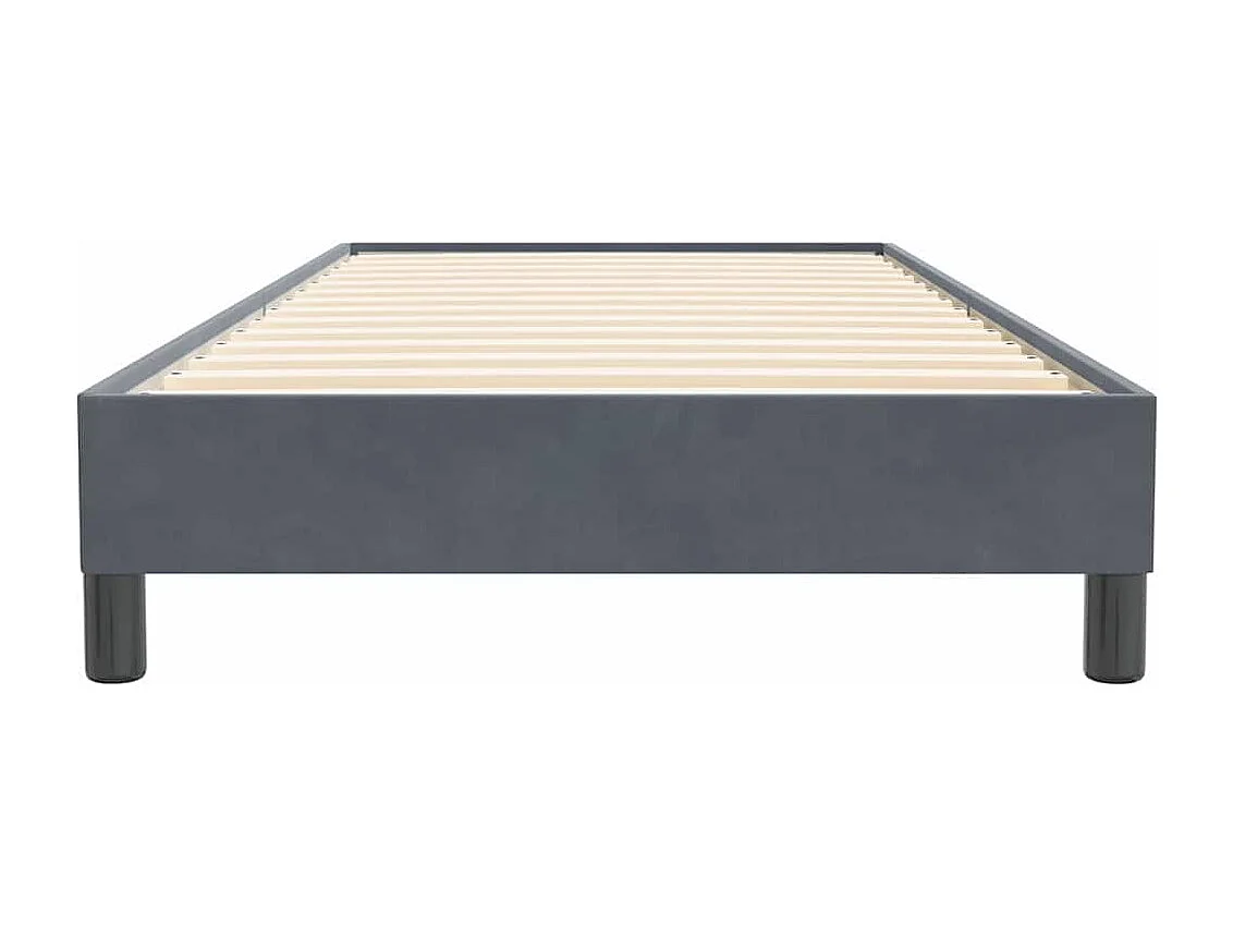 Boxspring zonder matras fluweel donkergrijs 80x220 cm