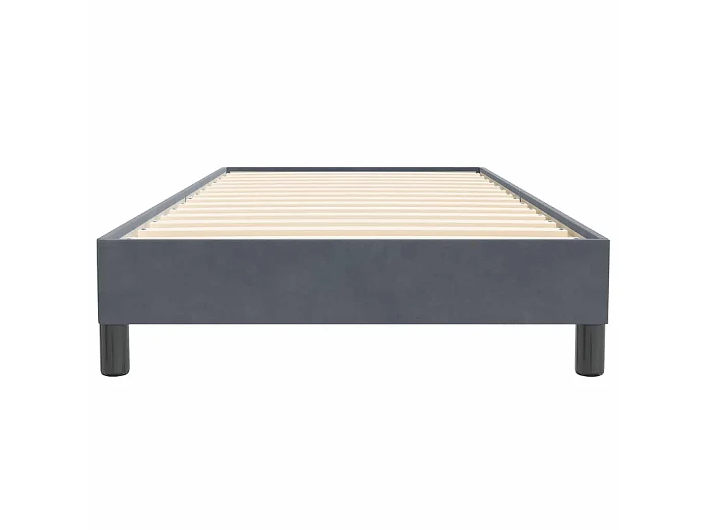 Sommier à lattes de lit sans matelas gris foncé 80x220 cm