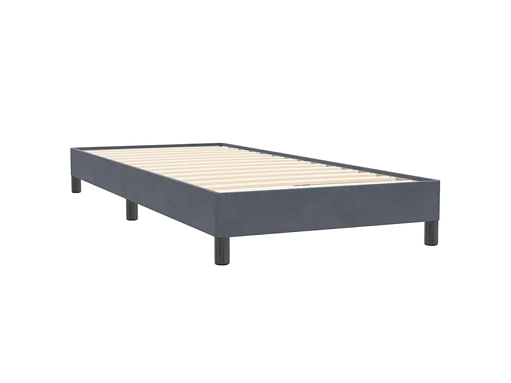 Sommier à lattes de lit sans matelas gris foncé 80x220 cm