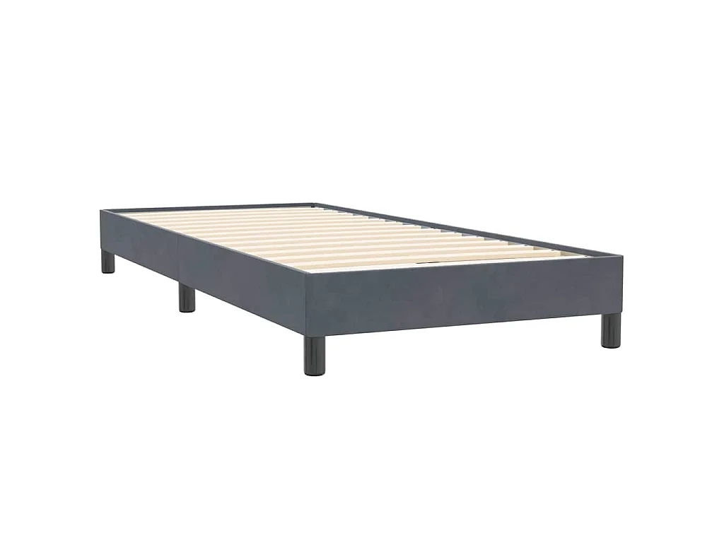 Sommier à lattes de lit sans matelas gris foncé 80x220 cm