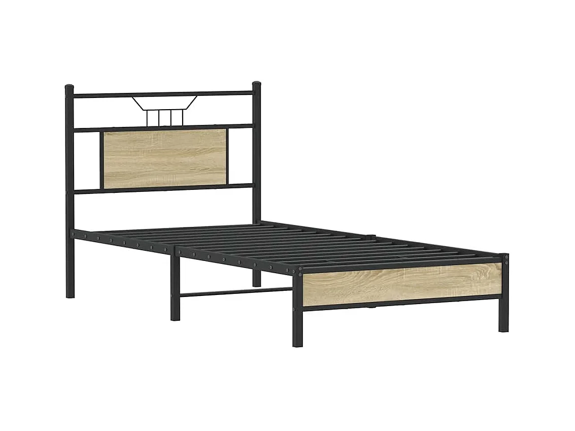 Bettgestell ohne Matratze Sonoma-Eiche 75x190 cm Holzwerkstoff