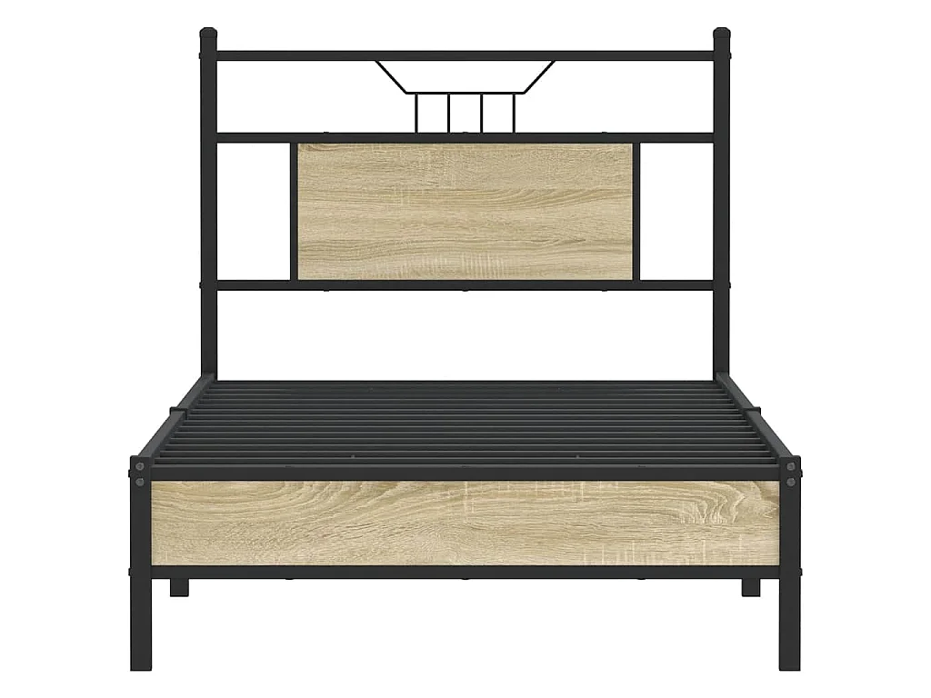 Cadre de lit sans matelas chêne sonoma 75x190 cm