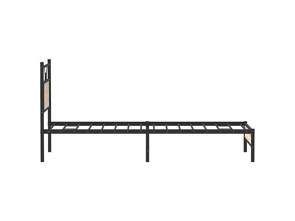 Cadre de lit sans matelas chêne sonoma 75x190 cm