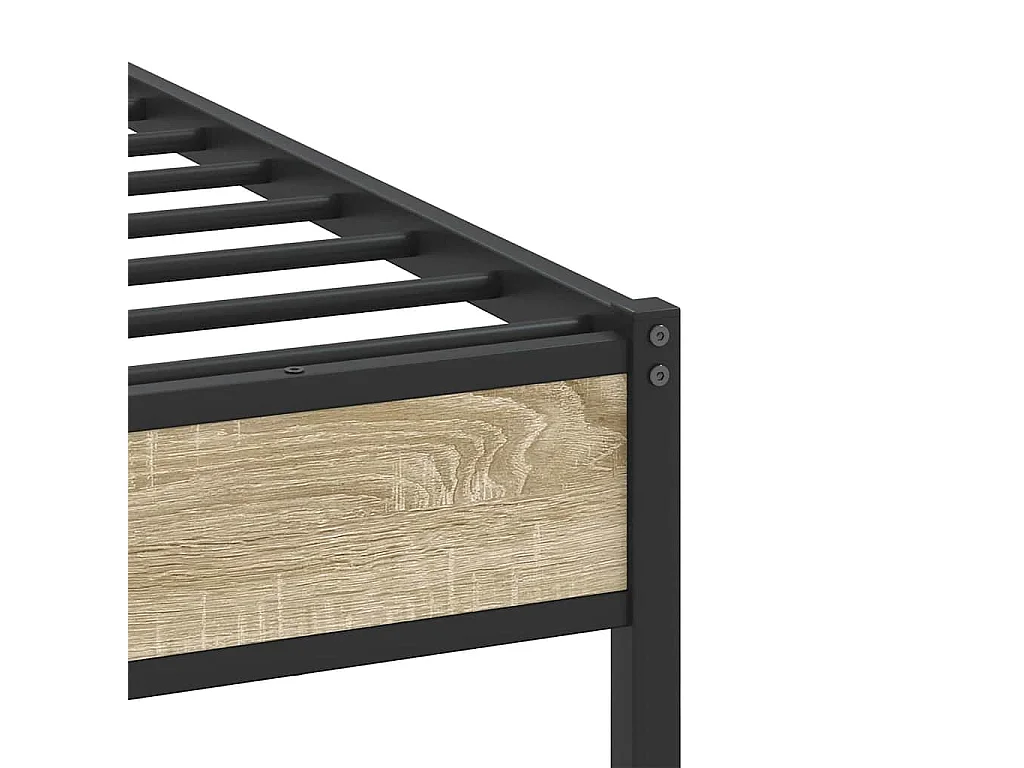 Cadre de lit sans matelas chêne sonoma 75x190 cm