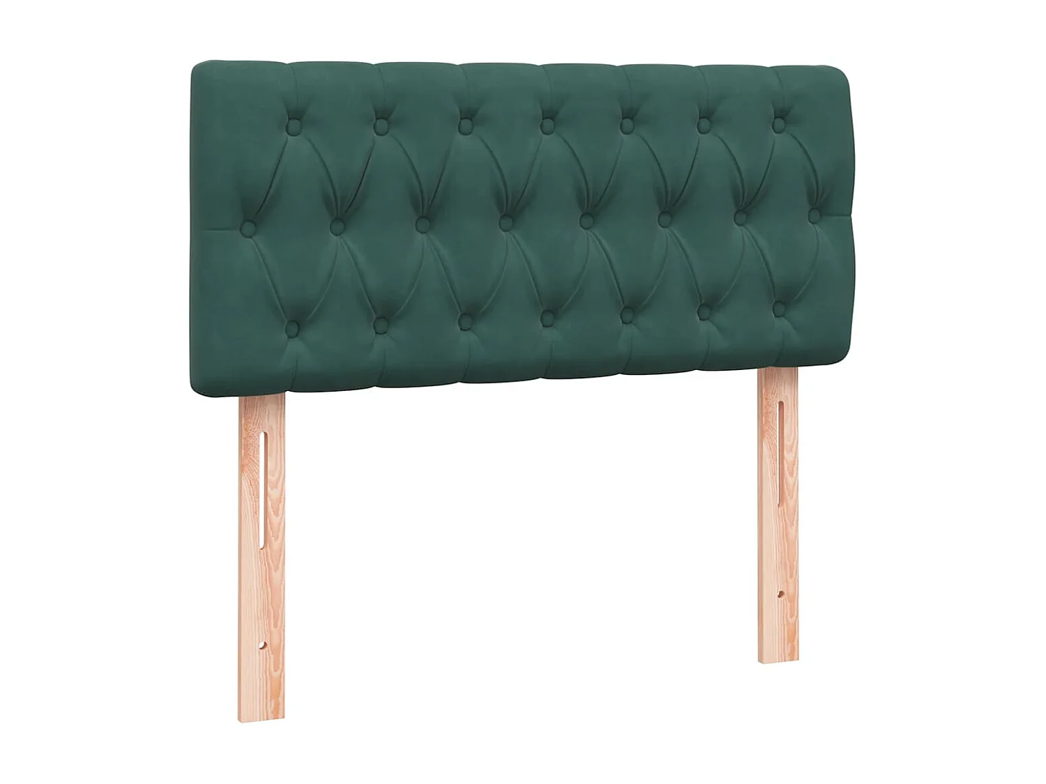 Cama box spring con colchón terciopelo verde oscuro 80x220 cm
