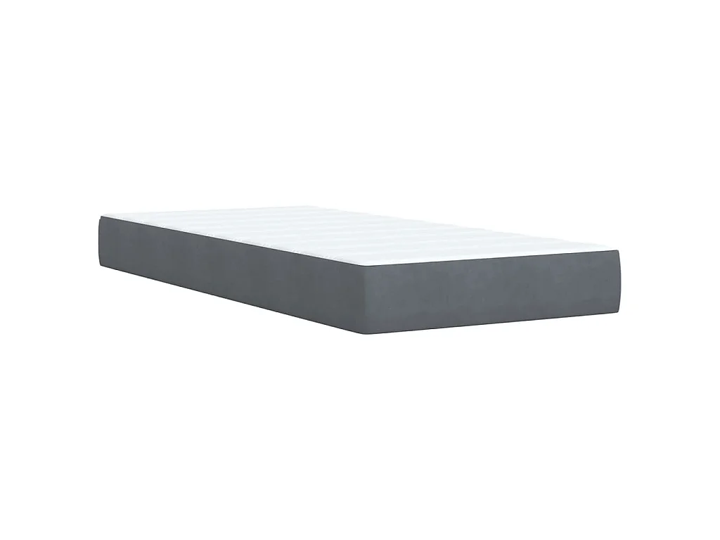 Boxspring met matras fluweel donkergrijs 80x200 cm