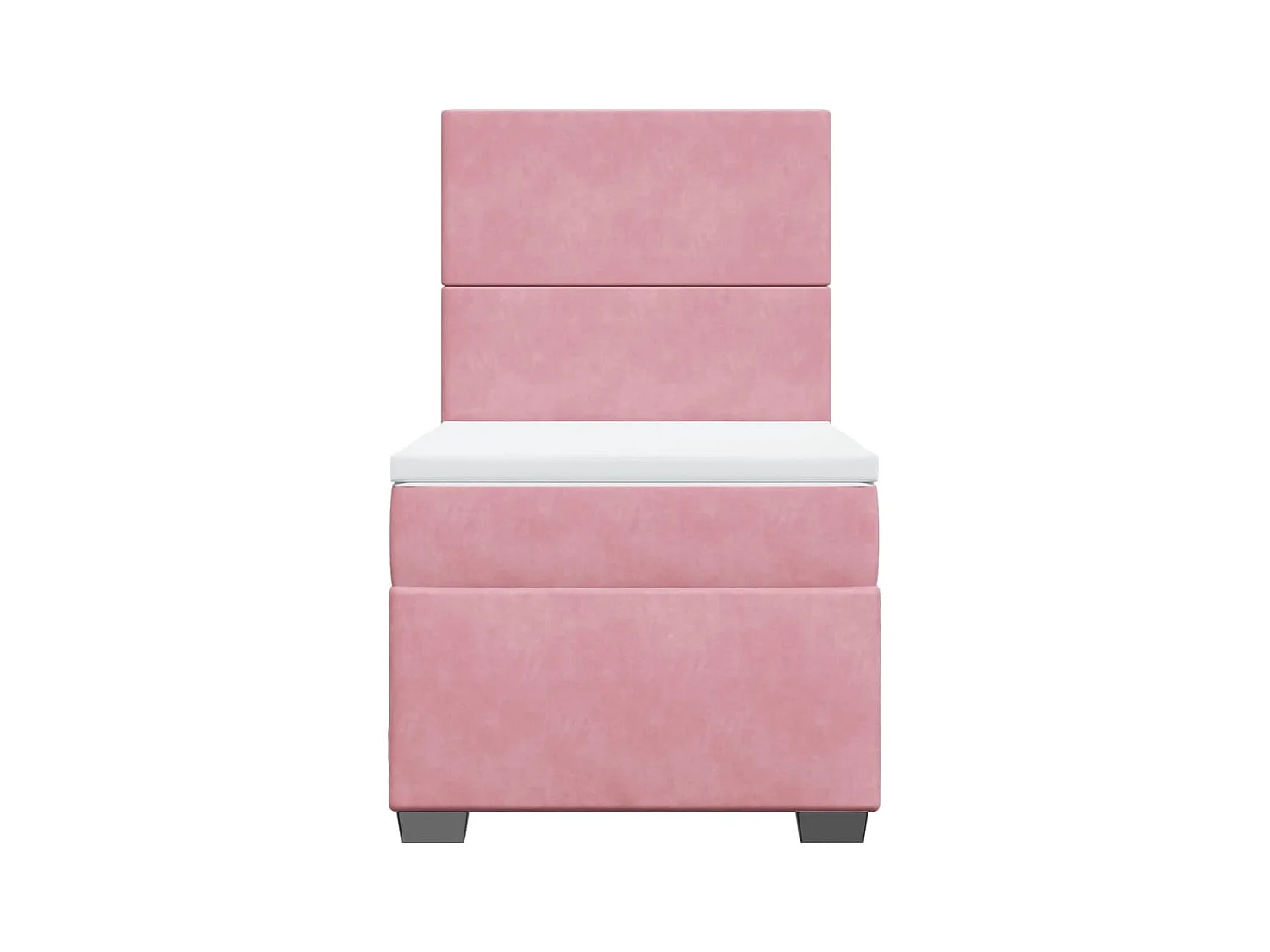 Sommier à lattes de lit et matelas Rose 80x200 cm Velours