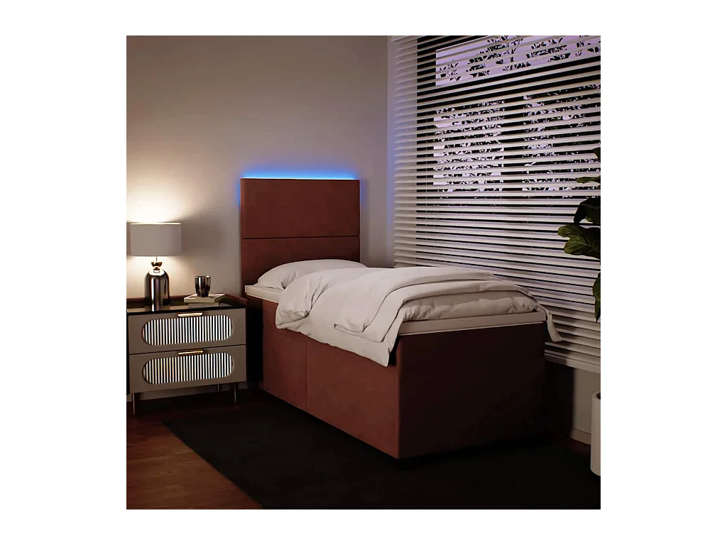 Sommier à lattes de lit et matelas Rose 80x200 cm Velours