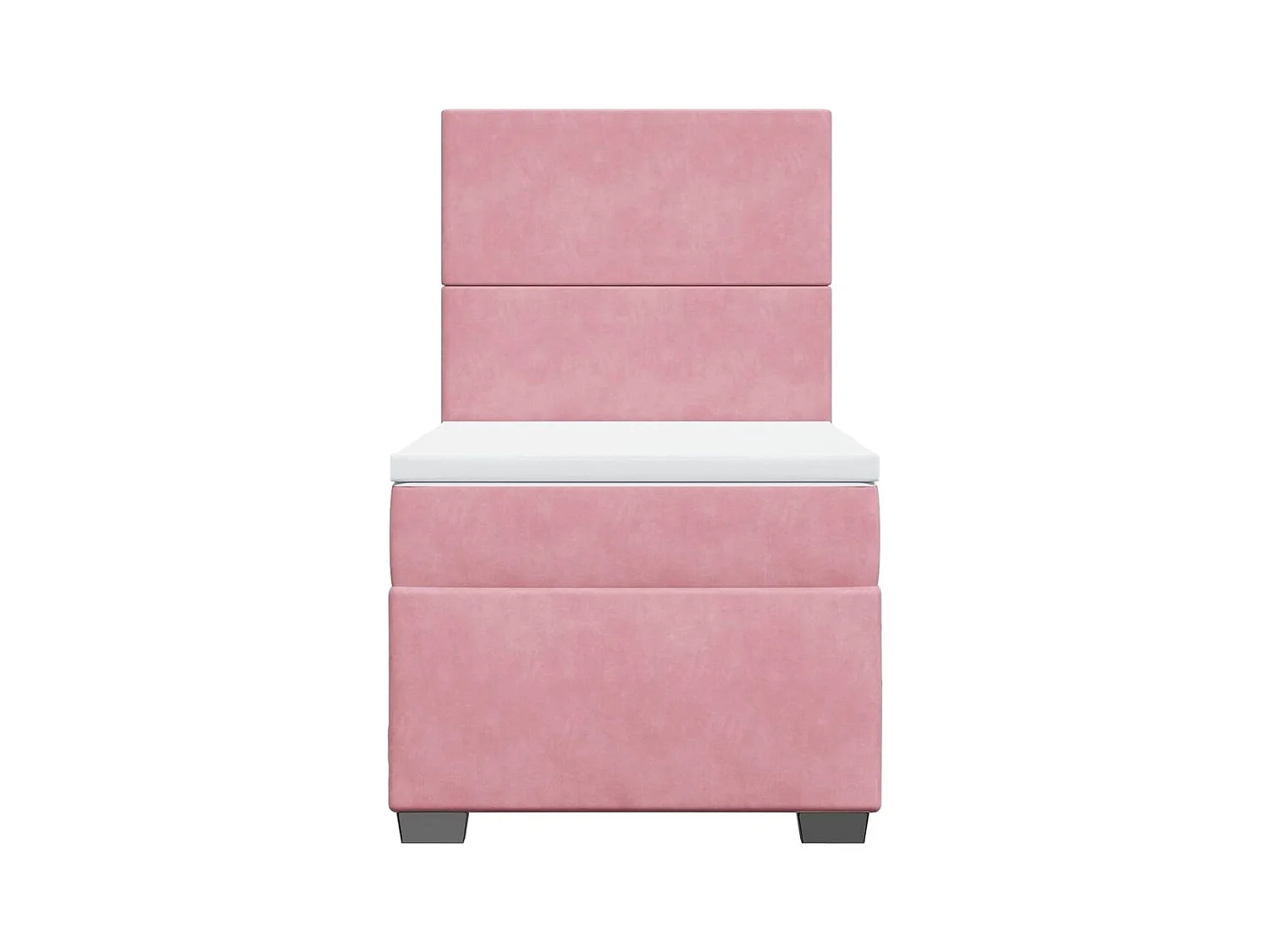 Sommier à lattes de lit et matelas Rose 80x200 cm Velours