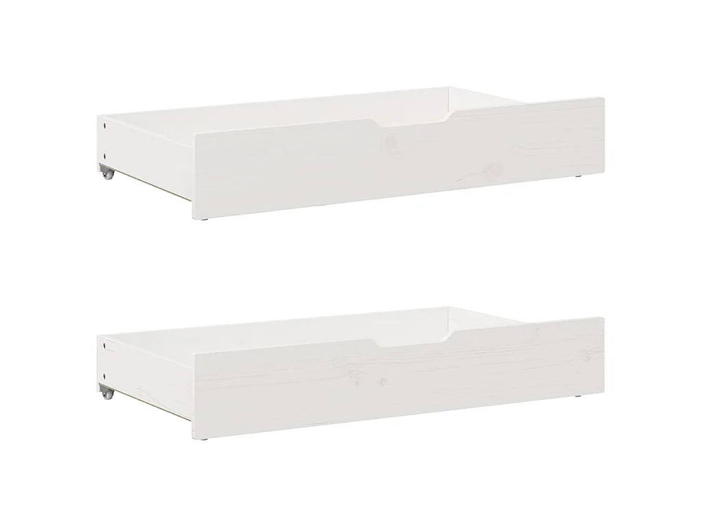 Cama sem colchão 135x190 cm madeira de pinho maciça branco