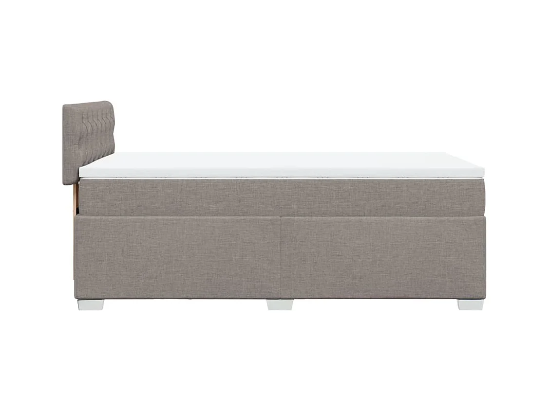 Boxspringbett mit Matratze Taupe 80x200 cm Stoff