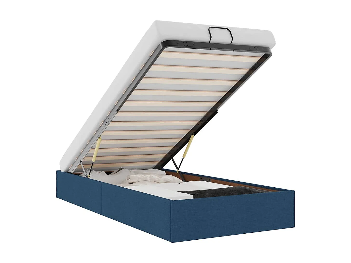 Bedframe zonder matras 80x200 cm stof blauw