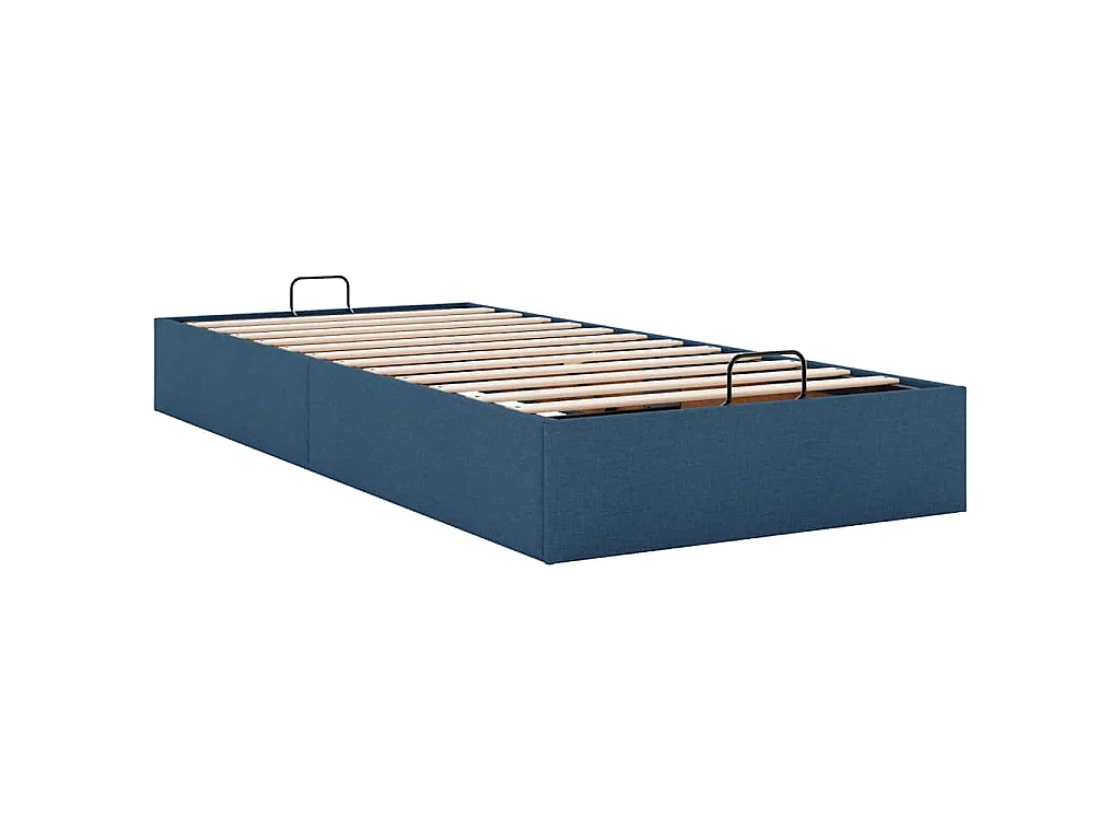 Bedframe zonder matras 80x200 cm stof blauw