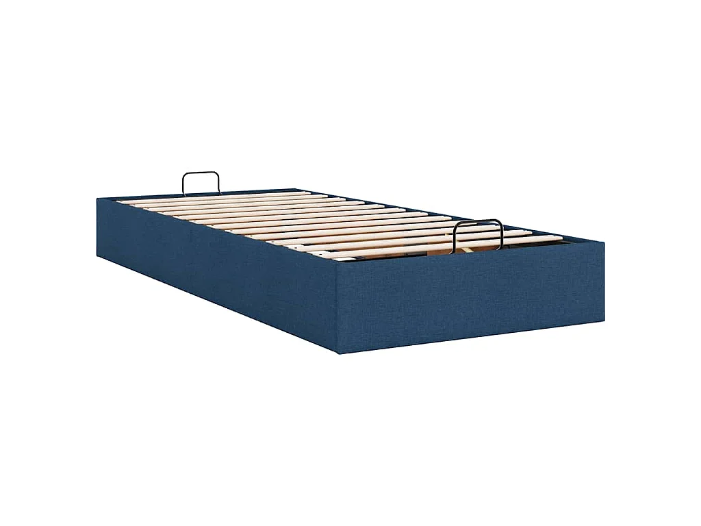 Bedframe zonder matras 80x200 cm stof blauw