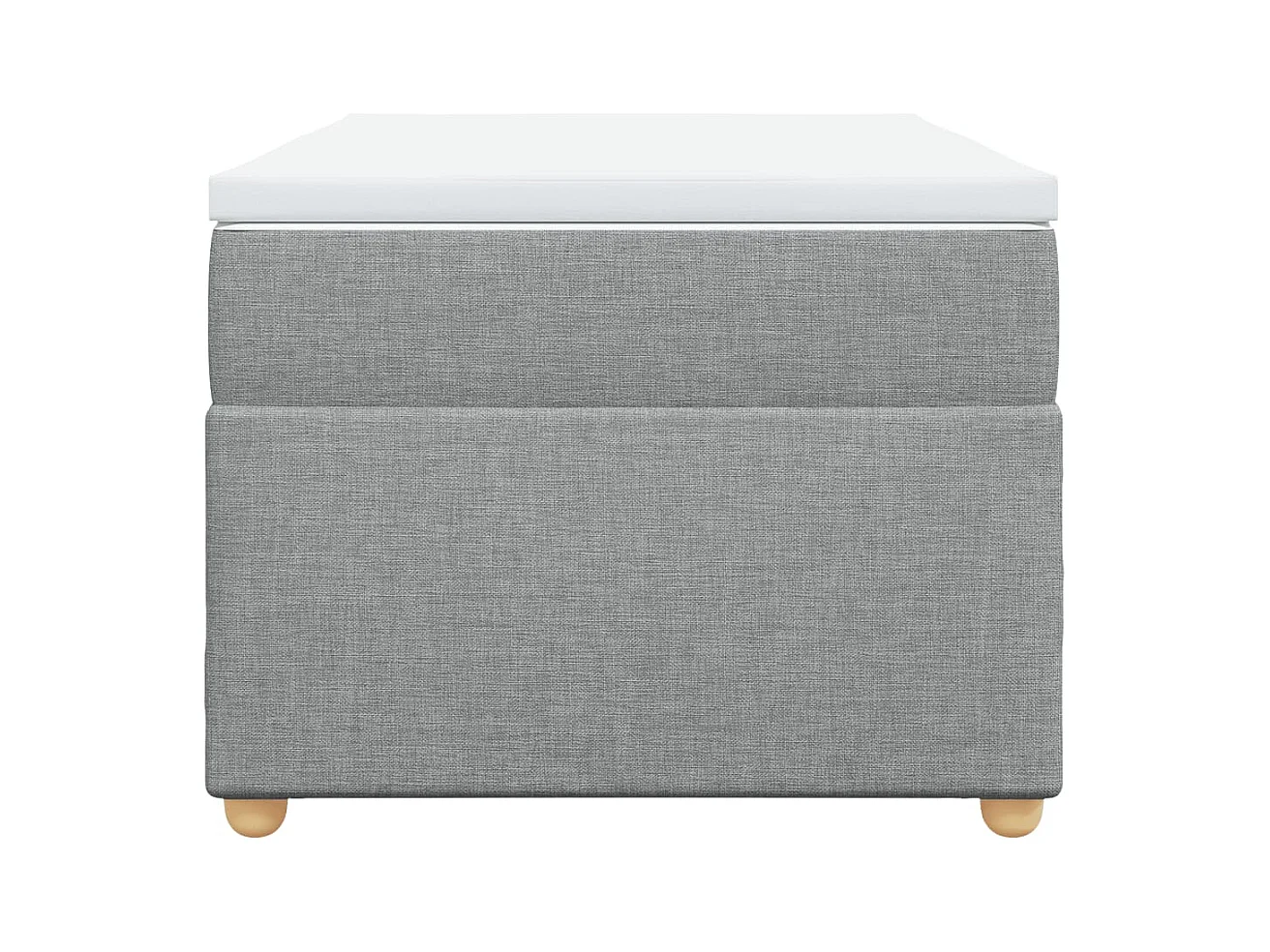 Boxspringbett mit Matratze Hellgrau 80x200 cm Stoff