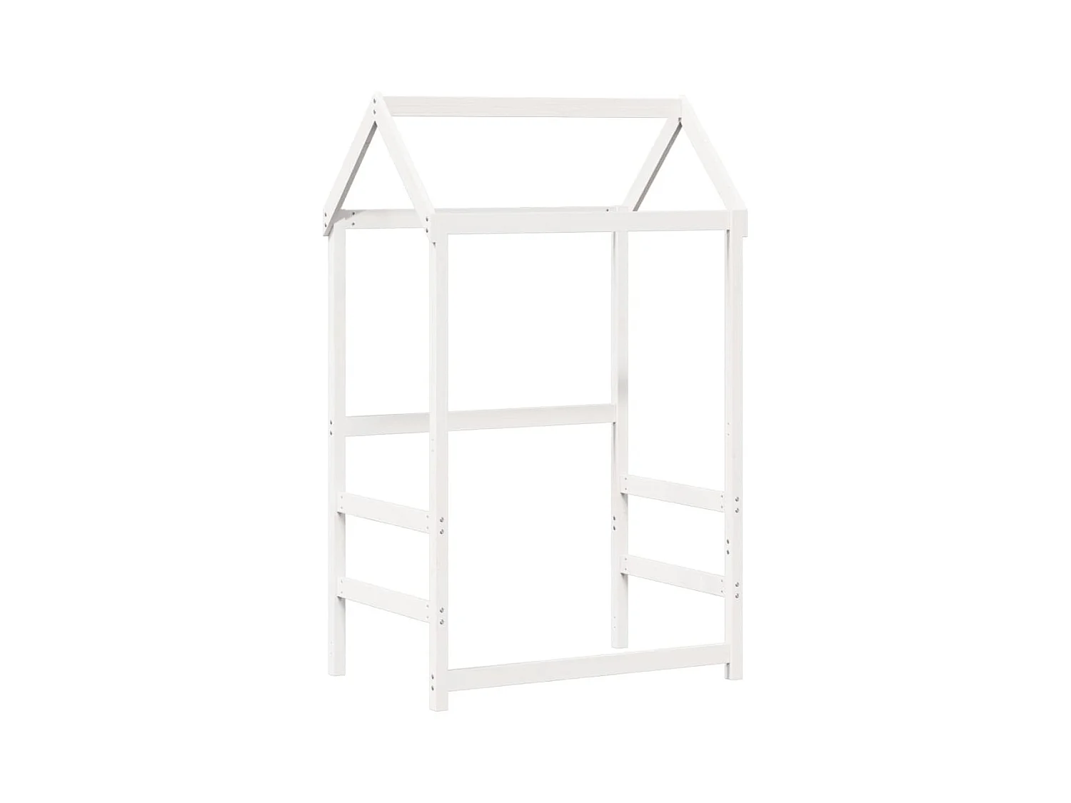 Tagesbett mit Dach Weiß 80x200 cm Massivholz Kiefer