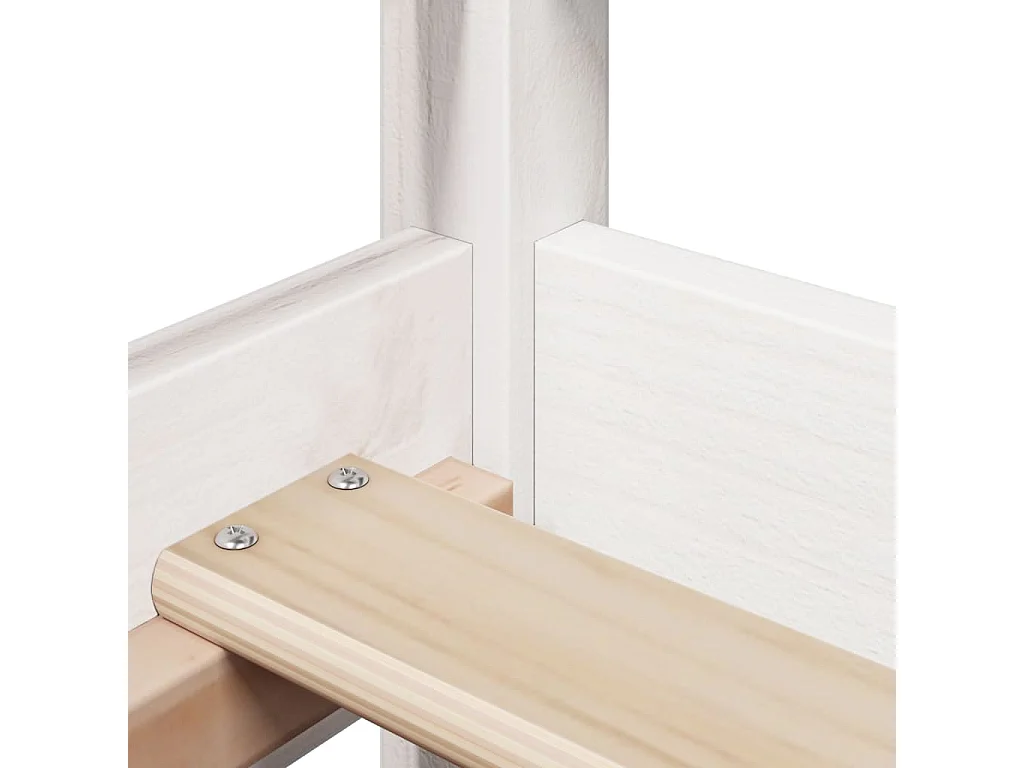 Tagesbett mit Dach Weiß 80x200 cm Massivholz Kiefer